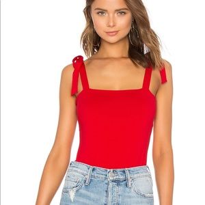 Red beautiful tie strap tank from Revolve